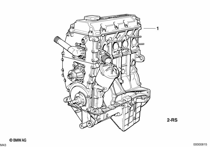Силовой агрегат BMW - 3 E46 (318i M43) [Левый руль, Европа 1998 год Апрель]