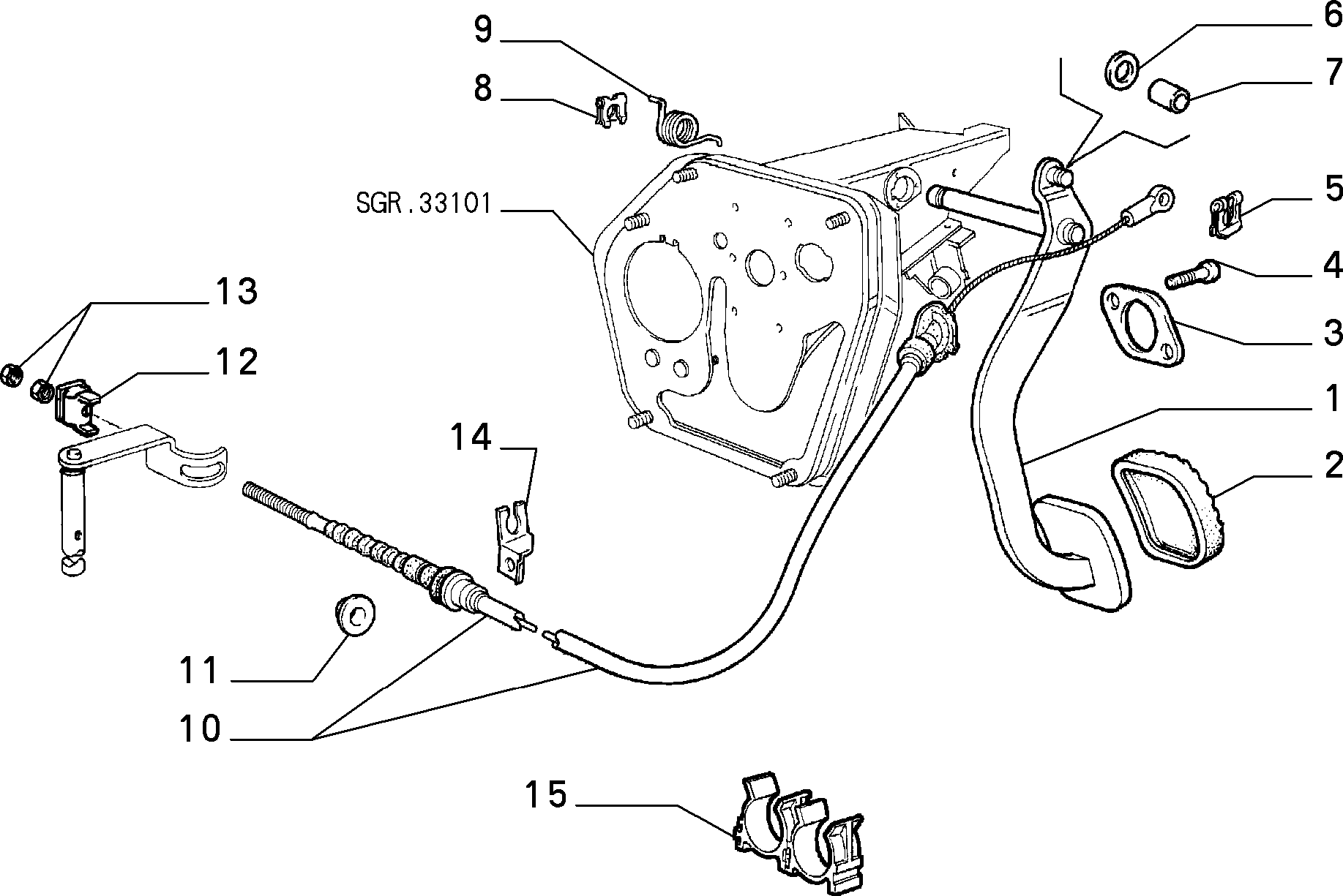 CLUTCH RELEASE CONTROL FIAT PANDA 4X4 MAQ 91 (1991-2003)