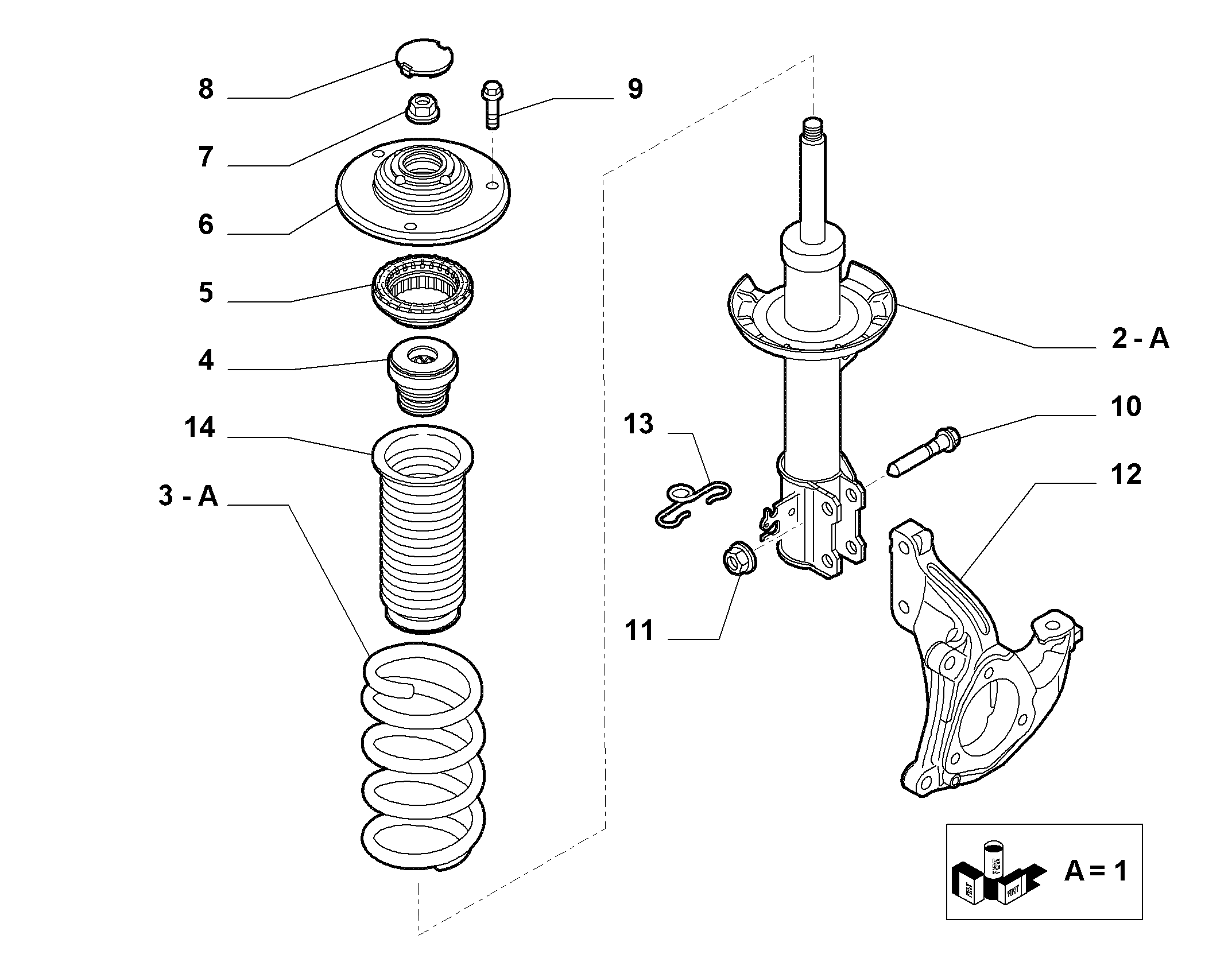 FRONT SUSPENSION FIAT CROMA (2005-2010)