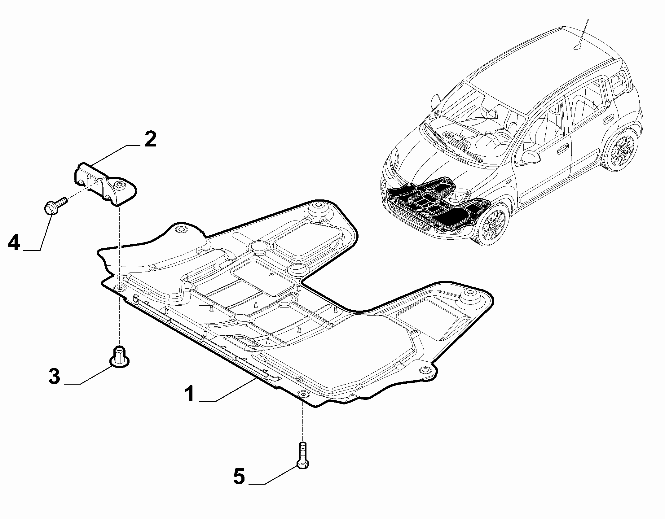 ENGINE UNDERSIDE GUARD FIAT NUOVA PANDA (2012-....)