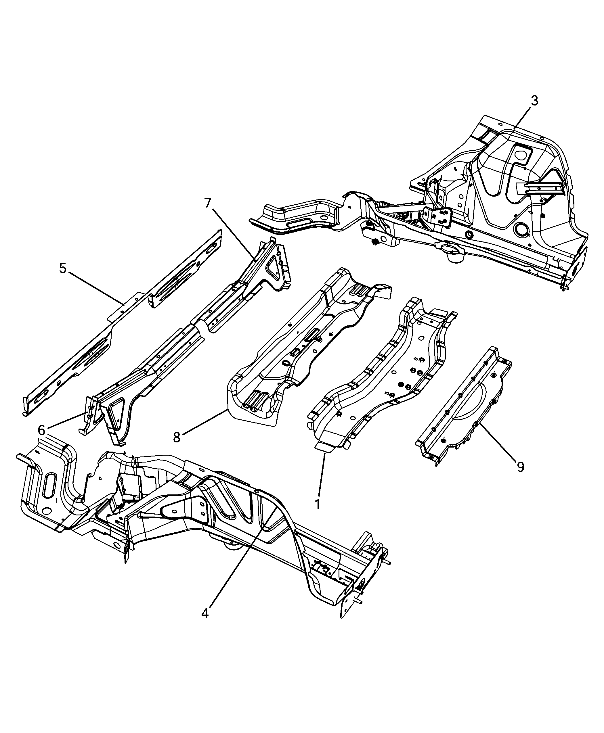 Side Member Fiat 500 (Type 312) Side member parts 2007 - 2015 | Eper Global