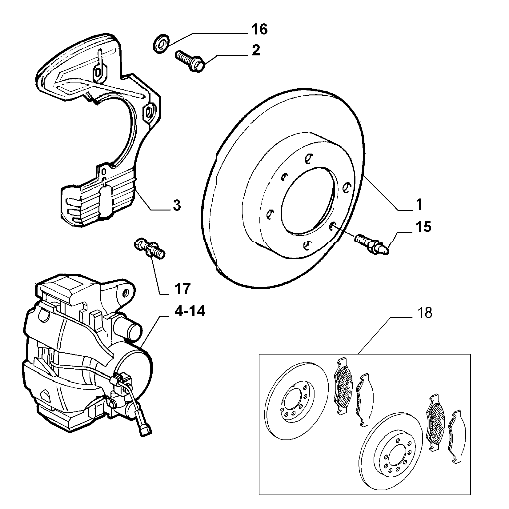 FRONT WHEEL BRAKES ALFA-ROMEO 156 TD.ID. (1997-2002) 