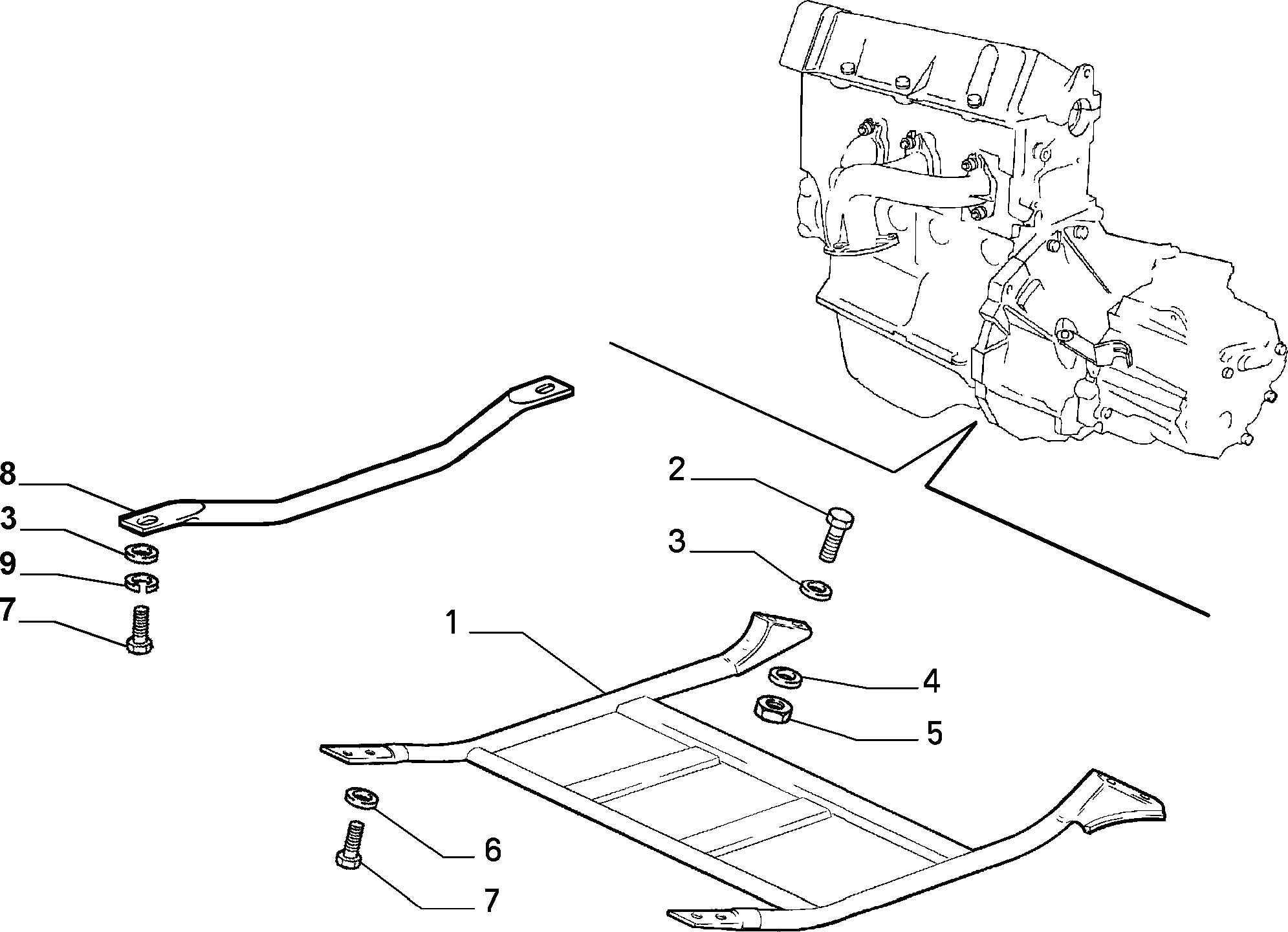 POWER PLANT SUSPENSIONS FIAT PANDA 4X4 MAQ 91 (1991-2003)