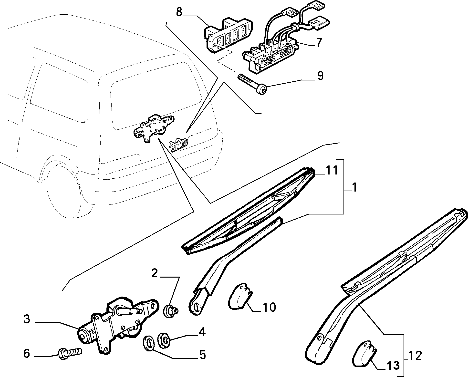 WINDSCREEN WIPER FIAT CINQUECENTO (1992-1998)
