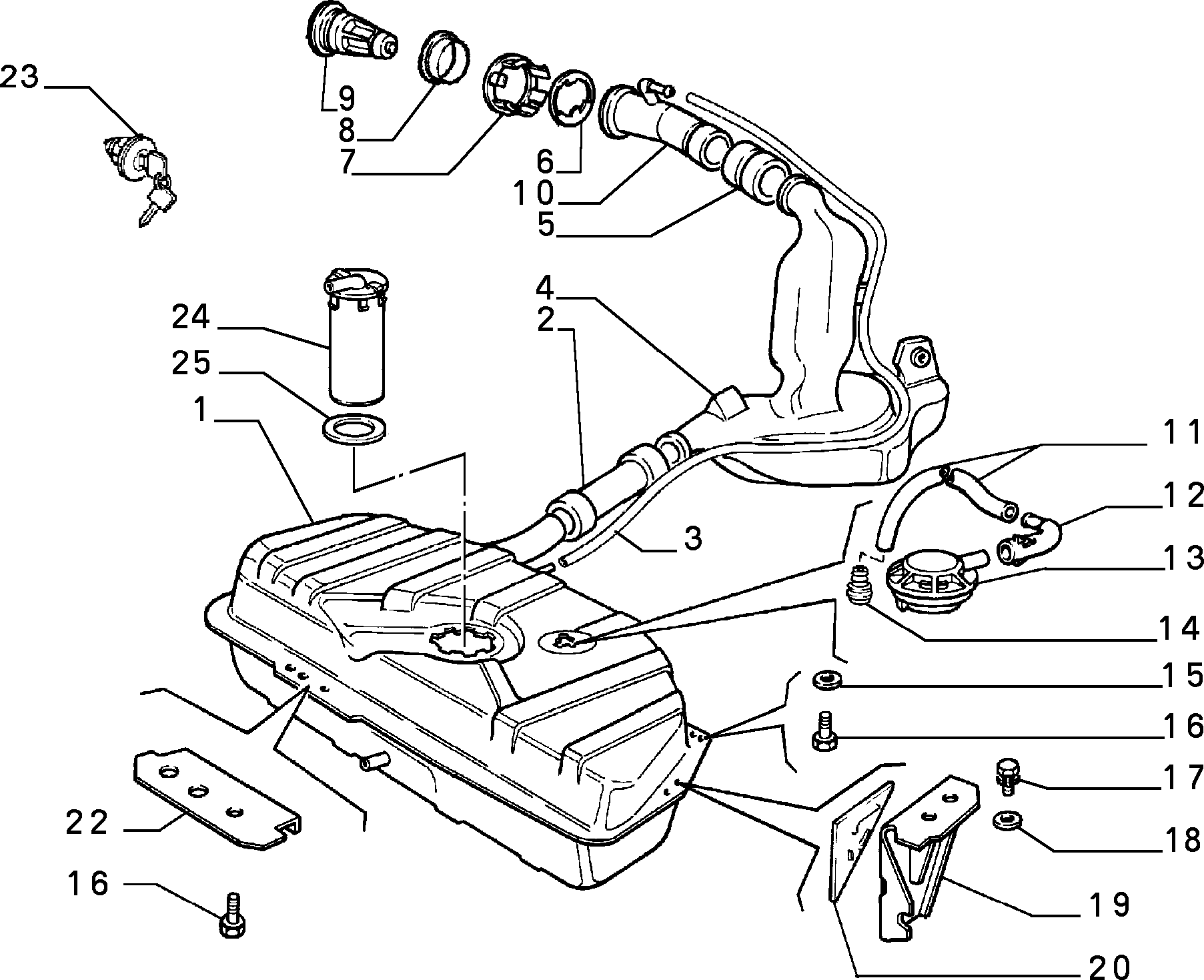 FUEL TANK FIAT UNO TURBO R/89 (1989-1993) 