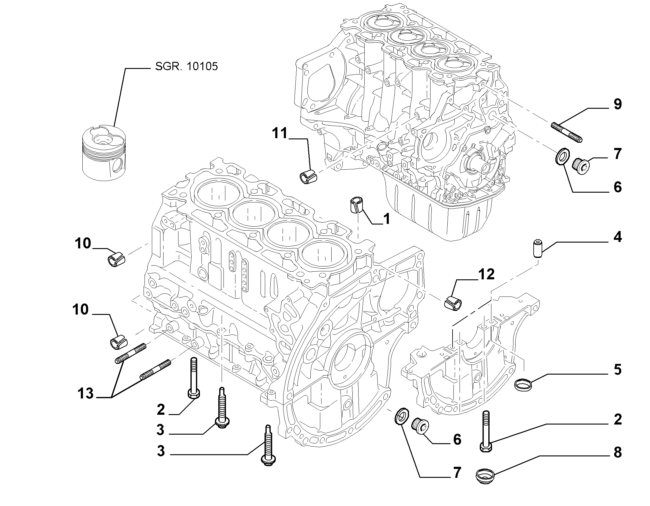 BLOCK AND CYLINDER HEAD FIAT-PRO NUOVO SCUDO (2007-....)
