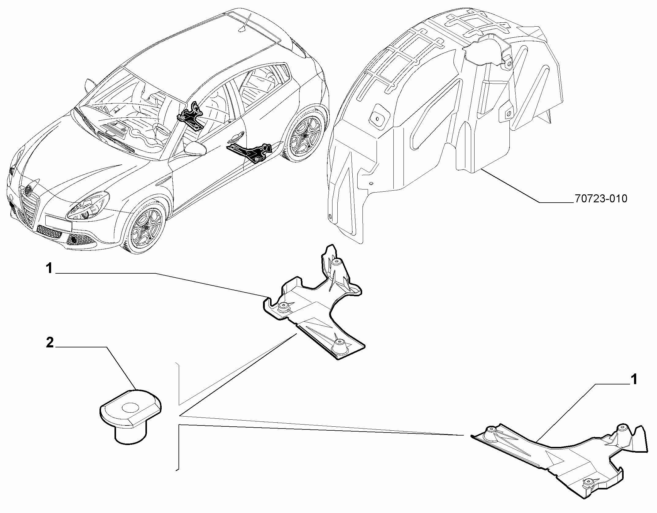 AERODYNAMIC GUARDS ALFA-ROMEO GIULIETTA (2010-2013) 