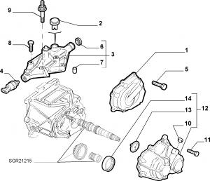 TRANSMISSION AND DIFFERENTIAL UNIT, CASING AND COVERS
