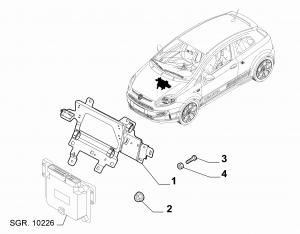 INJECTION ECU AND ENGINE HARNESS FASTENERS