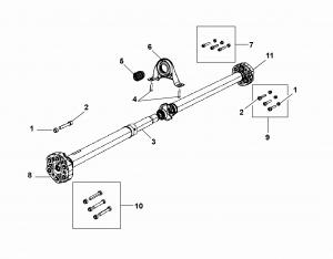 FRONT OR REAR DIFFERENTIAL 4X4 PROPELLER SHAFT