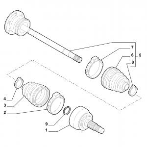 FRONT AXLE AND AXLE SHAFTS