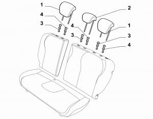 COVERED REAR SEAT HEADRESTS