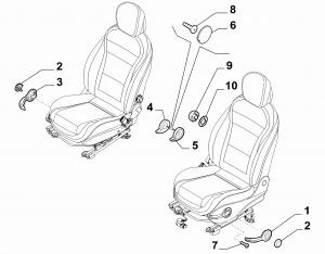 FRONT SEAT ADJUSTMENT DEVICES