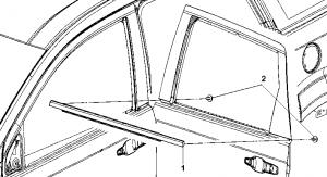 OUTER MOULDINGS ON MUDGUARD AND SIDE SILL AREA