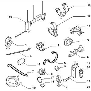 CABLE SET FIXINGS 