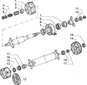 TRANSMISSION-TO-AXLE PROPELLER SHAFT