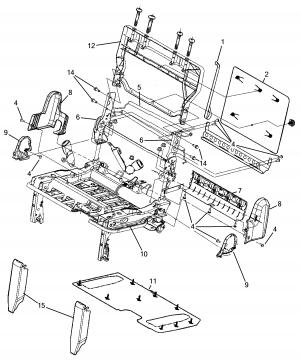 THIRD ROW REAR LEFT SIDE SEAT FRAME
