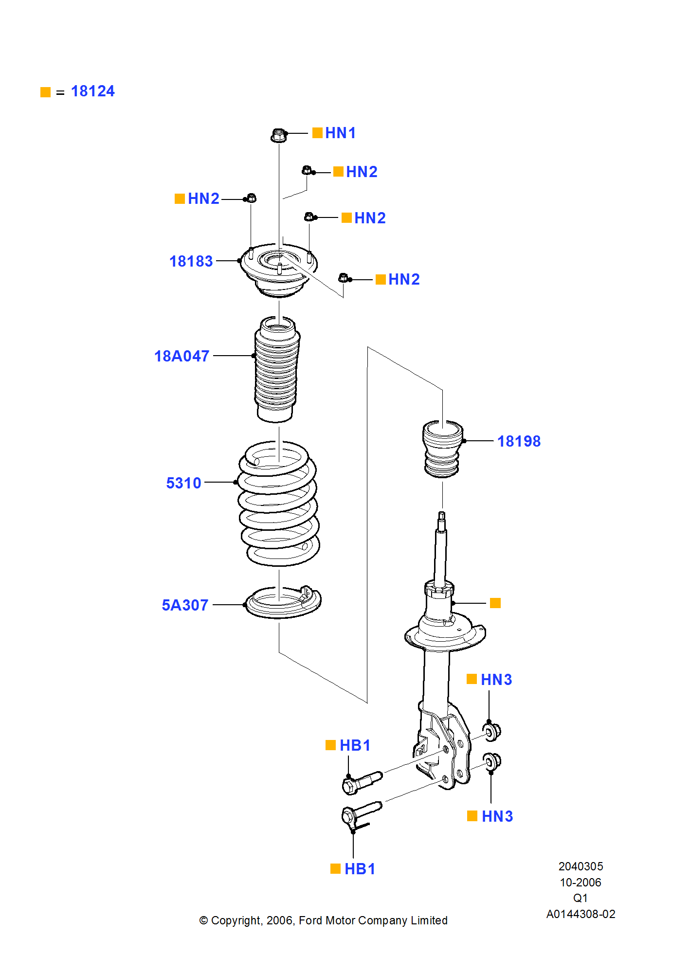 Front Suspension Struts And Springs FORD Edge 20072014/MKX 20072015 (TQ1)