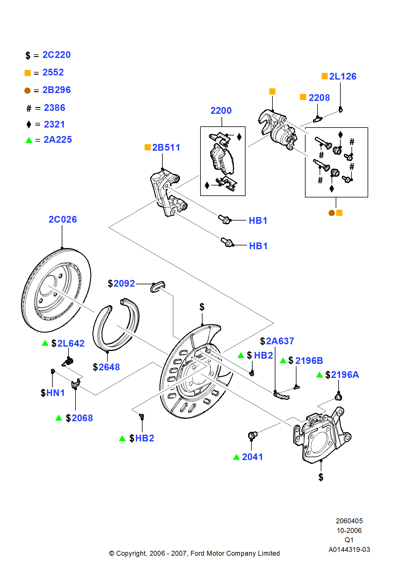 Rear Brake Discs And Calipers FORD Edge 20072014/MKX 20072015 (TQ1)