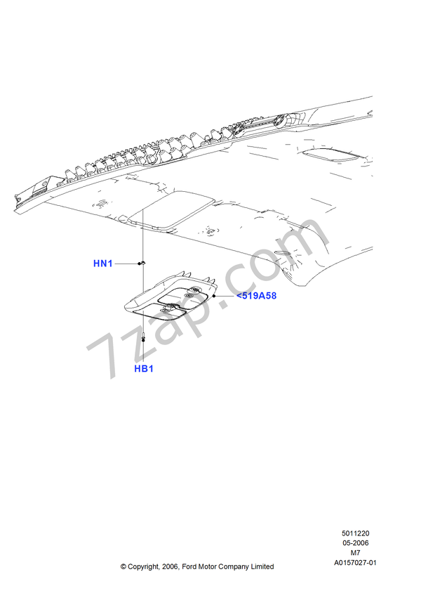 Console Overhead FORD Maverick 2007 (TM7)