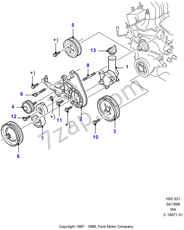 Power Steering Pump FORD Windstar 19942000 (WA)