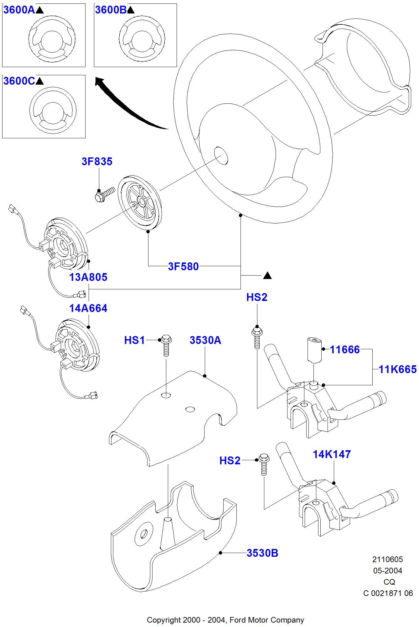 Steering Wheel FORD KA 19962008 (CCQ)