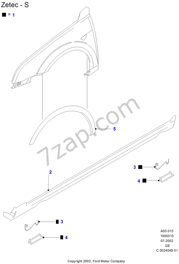 Body Dress Up Kits - Side FORD Mondeo 2000-2007 (GE)