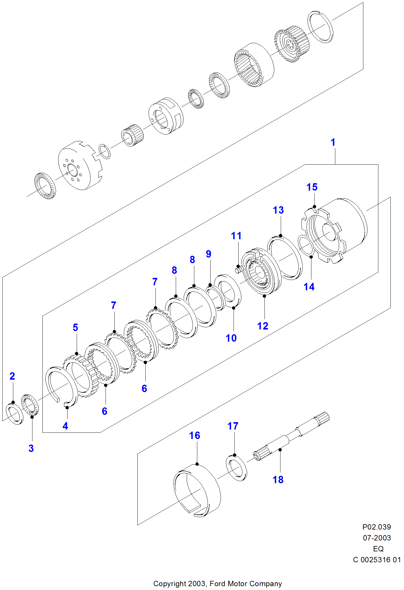 Direct Clutch And Components FORD Ranger 20022011 (EQ)