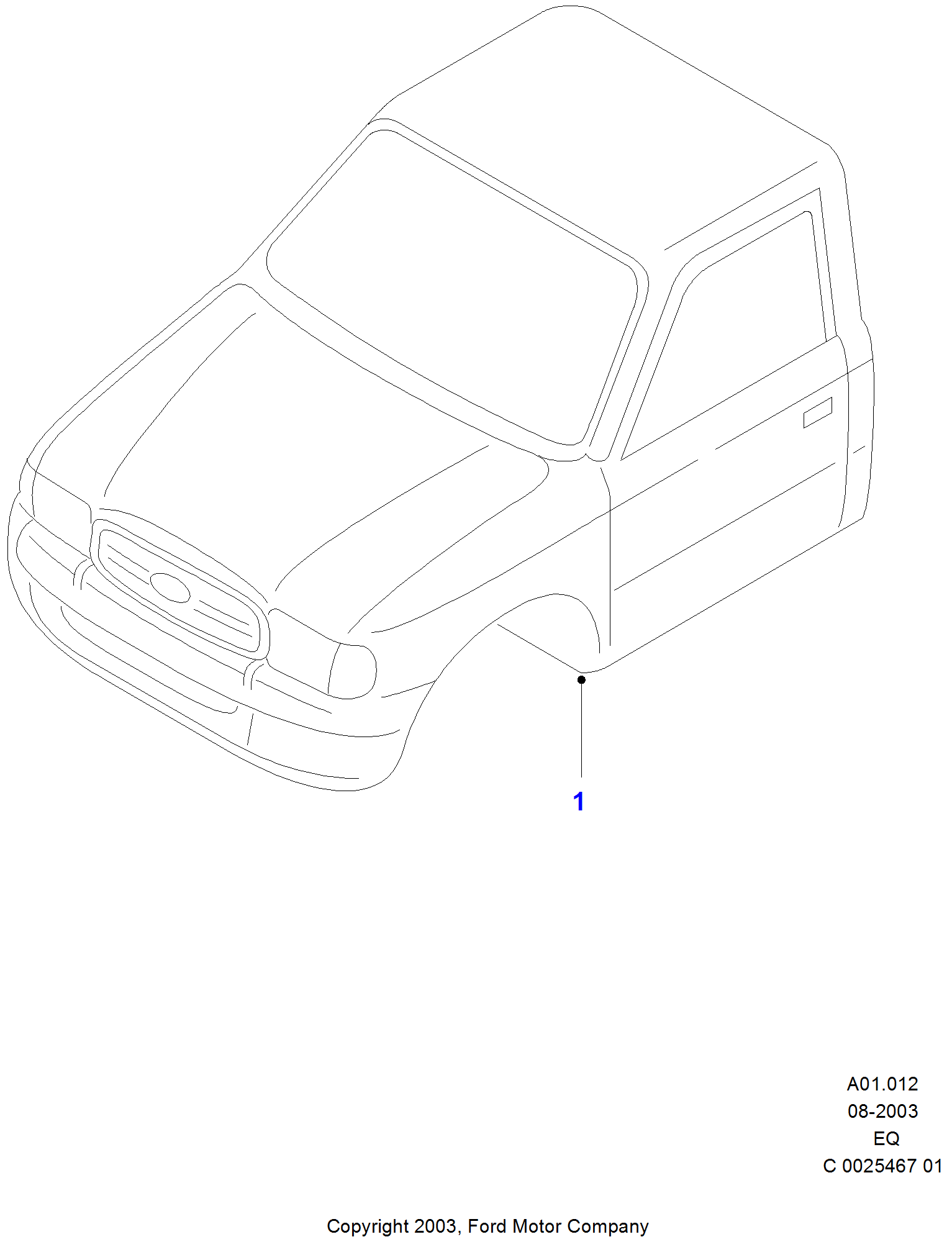 Bodyshell FORD Ranger 20022011 (EQ)