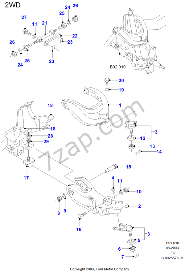 Front Suspension Arms & Stabilizer FORD Ranger 20022011 (EQ)