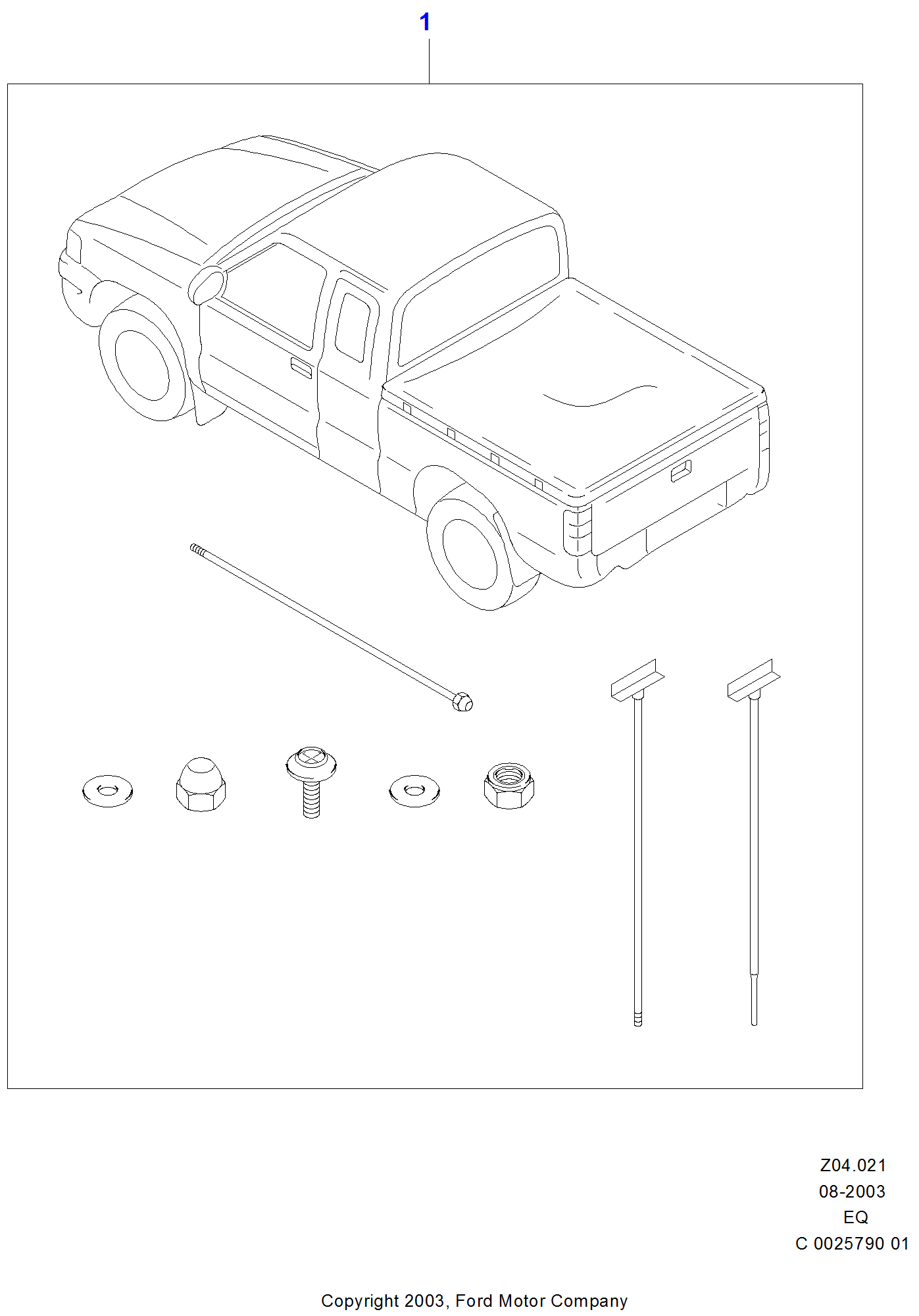 Cubierta Compart. Posterior FORD Ranger 20022011 (EQ)