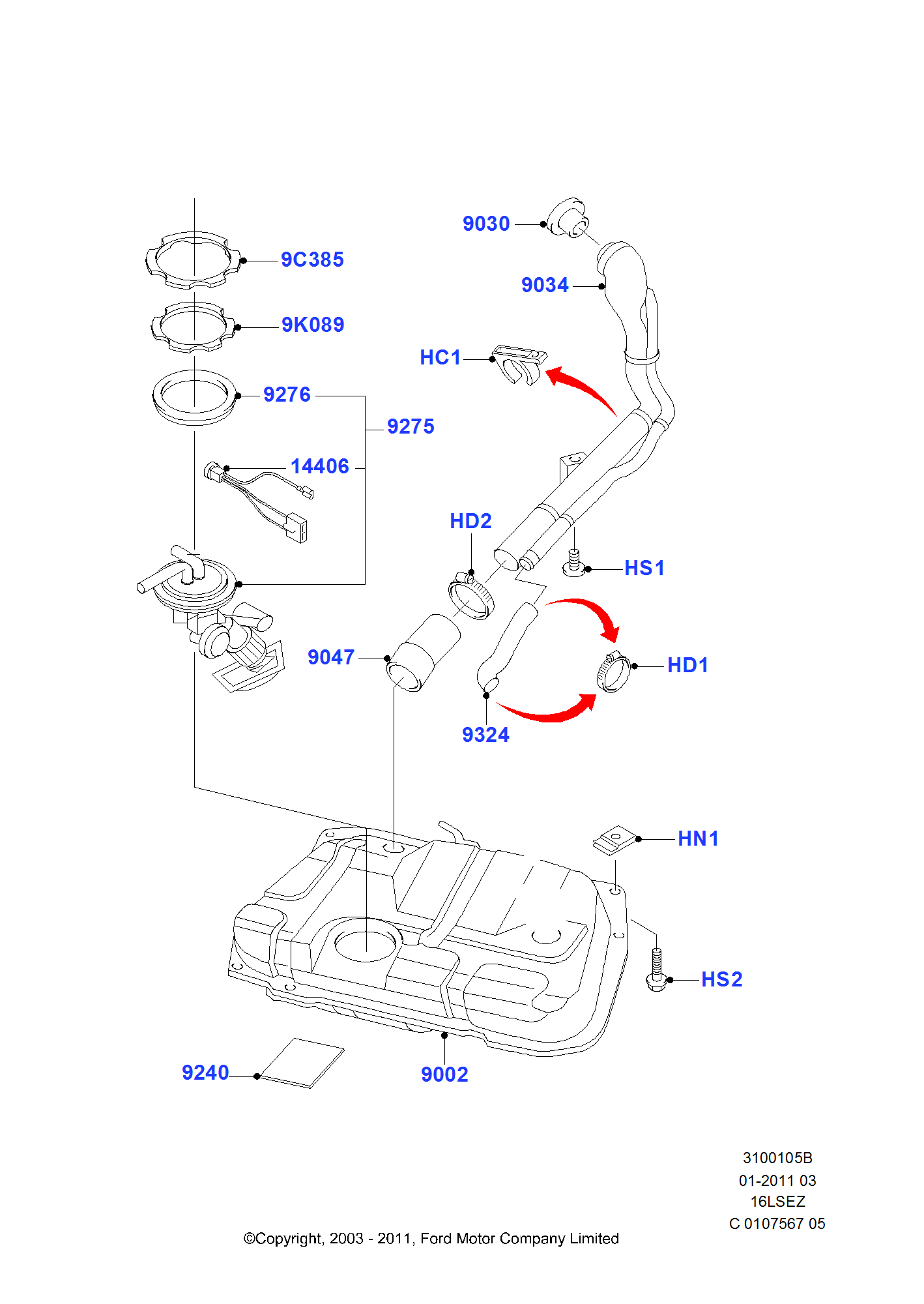 Kraftstoffbehälter FORD Street KA 2003-2005 (CCS)