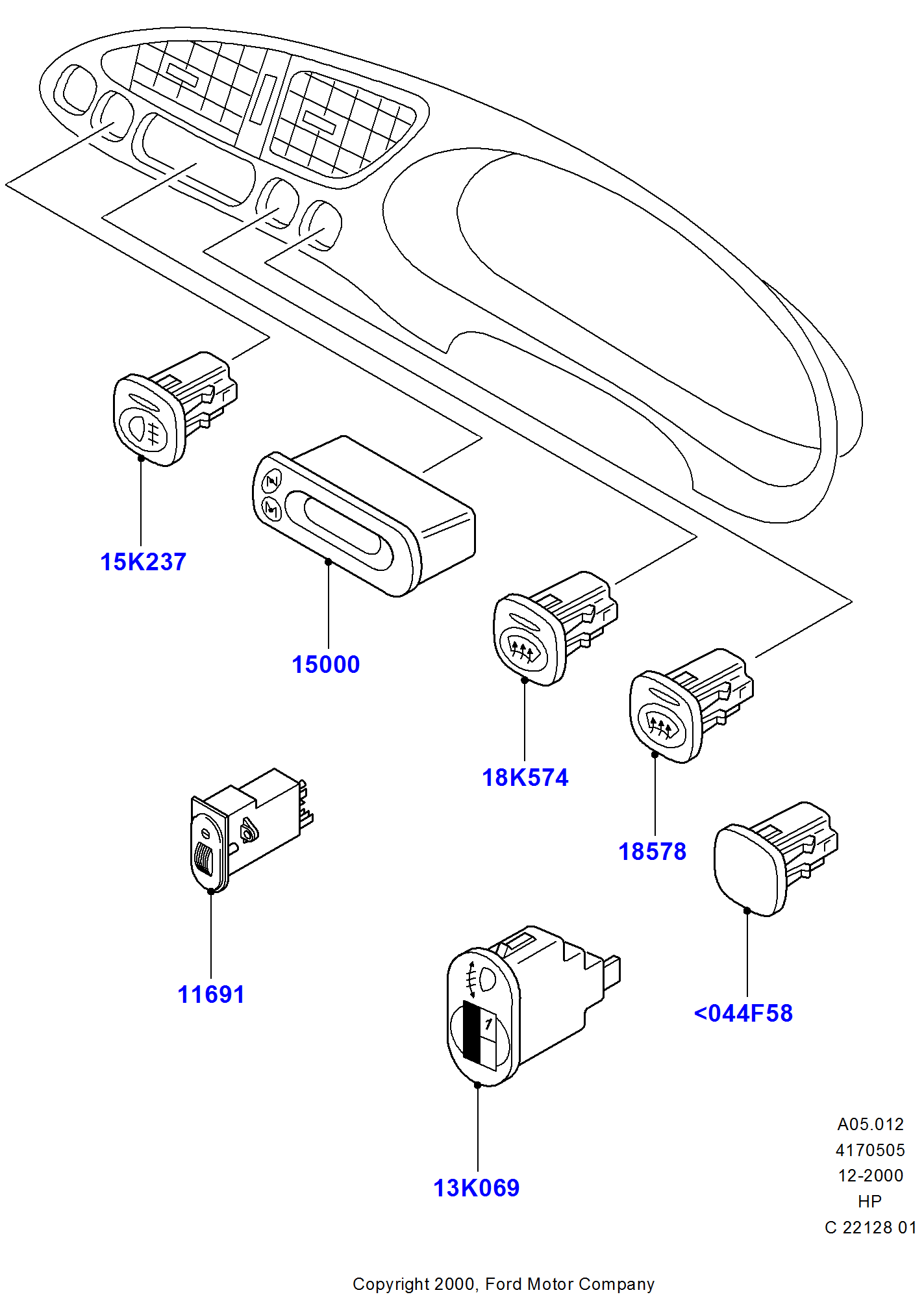 Instrument Panel Related Parts FORD Puma 19972001 (CCE)