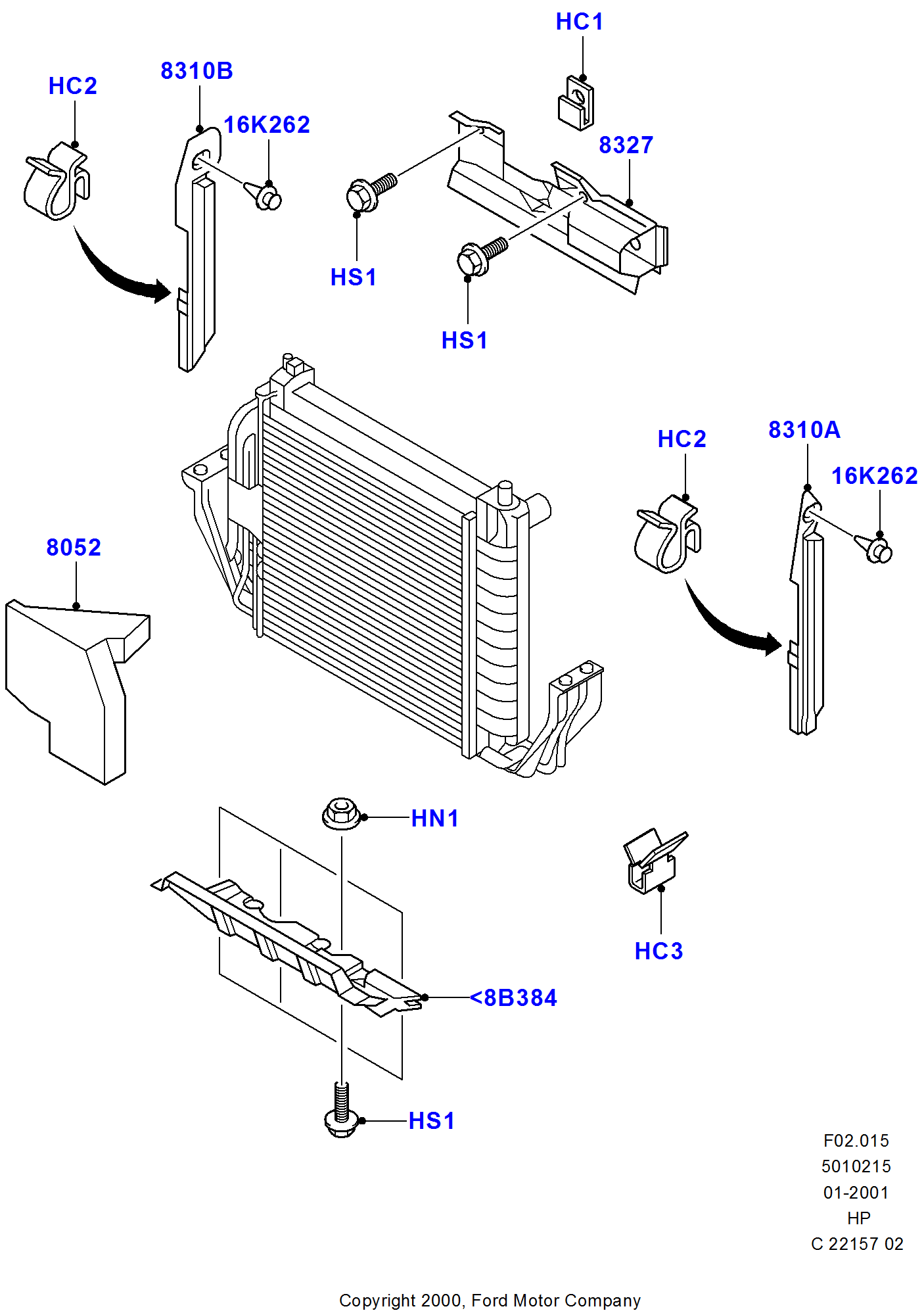 Ford Puma Air deflectors Diagram & OEM Parts (1997 - 2001 Global) | 7zap