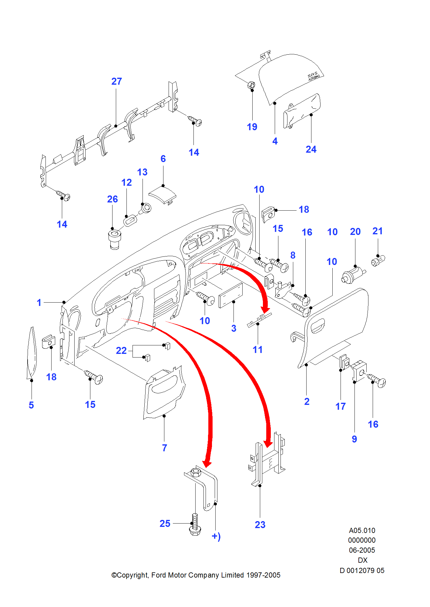 Instrument Panel FORD Fiesta 19952002 (DX)