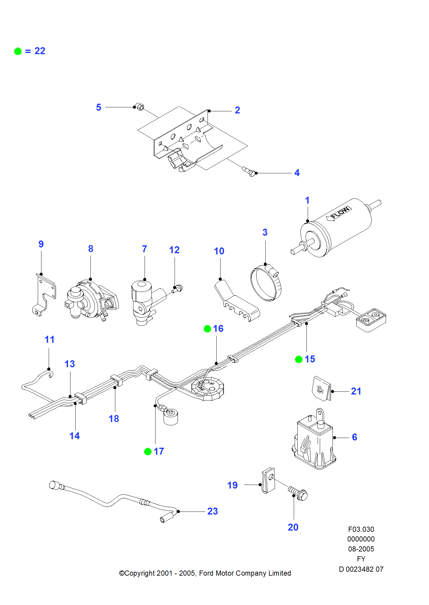 Ford Transit V184/185 3rd Generation Fuel filter and components parts ...