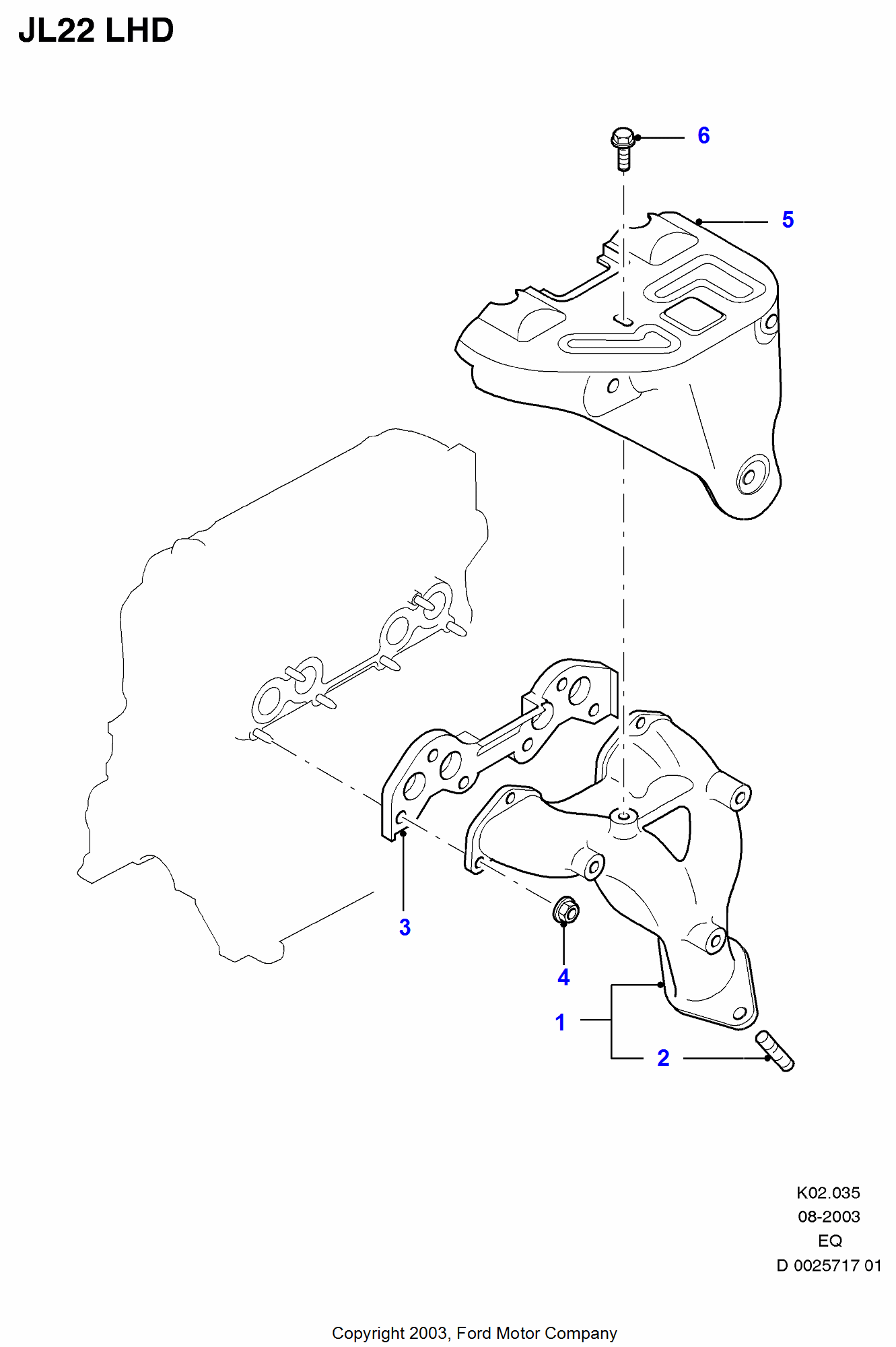 Exhaust Manifold FORD Ranger 20022011 (EQ)
