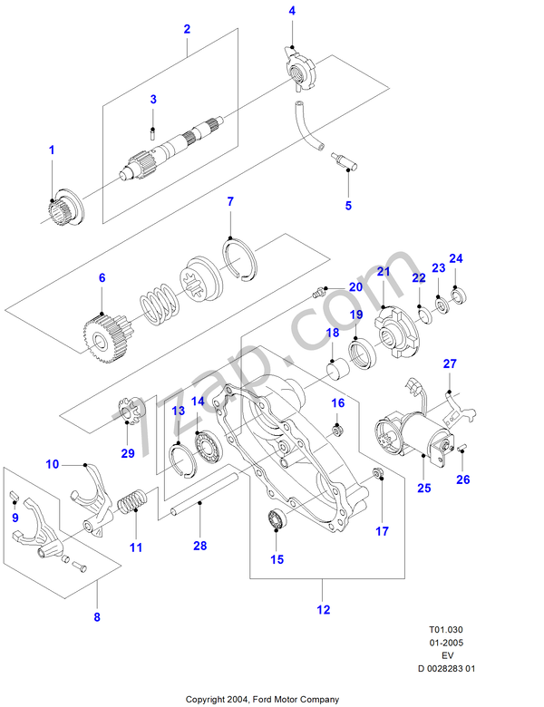 Transfer Drive Components FORD Everest/Endeavour 2003-2006 (EV)