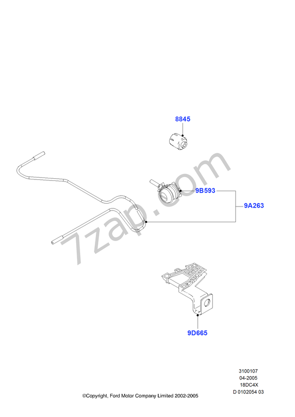 Fuel Vapour System FORD Transit Connect 2002 2013 (TC7)