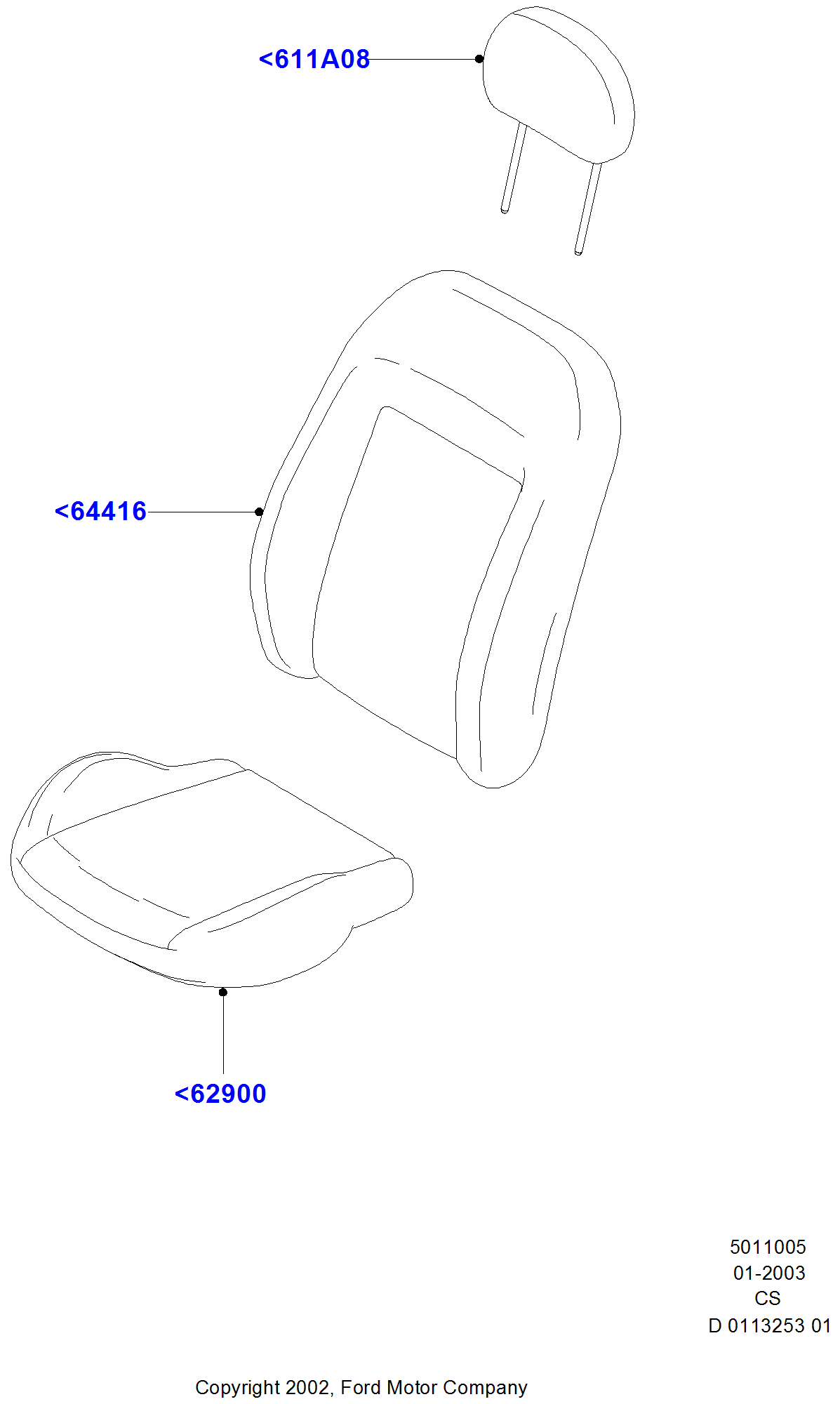 Front Seat Covers FORD Street KA 20032005 (CCS)