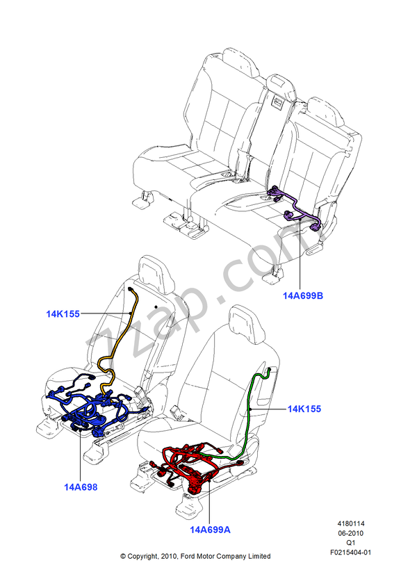 Wiring Seats FORD Edge 20072014/MKX 20072015 (TQ1)