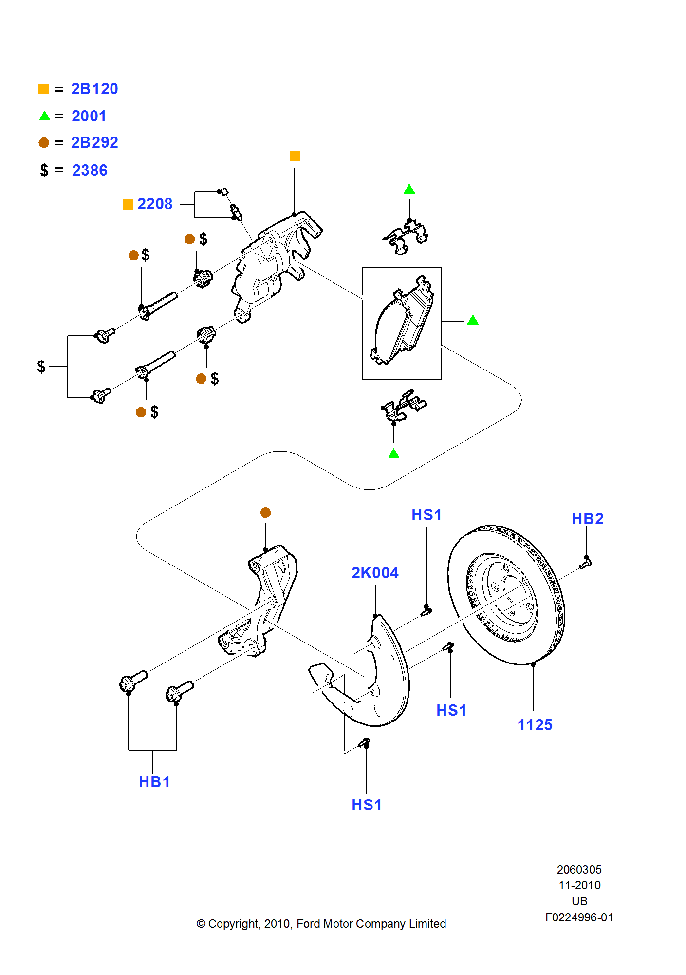 Front Brake Discs And Calipers FORD Explorer 2011 (TUB)
