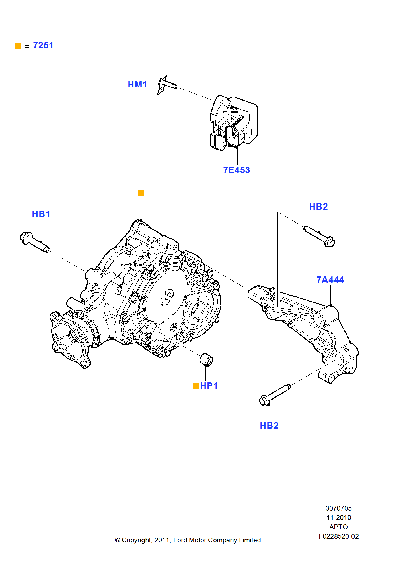 Transfer Drive Case FORD Explorer 2011 (TUB)