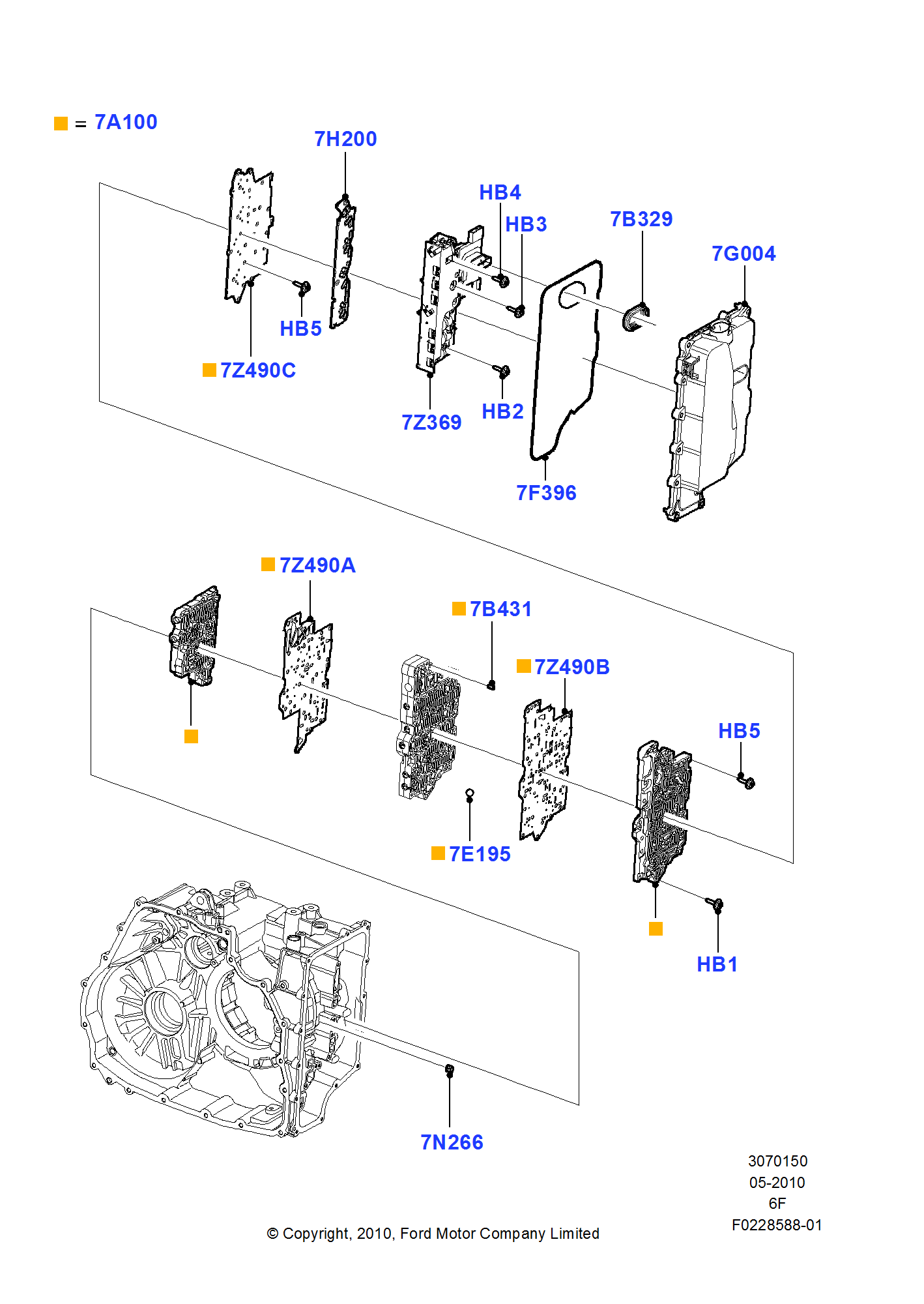 Valve Body Main Control & Servo's FORD Edge 20072014/MKX 20072015 (TQ1)