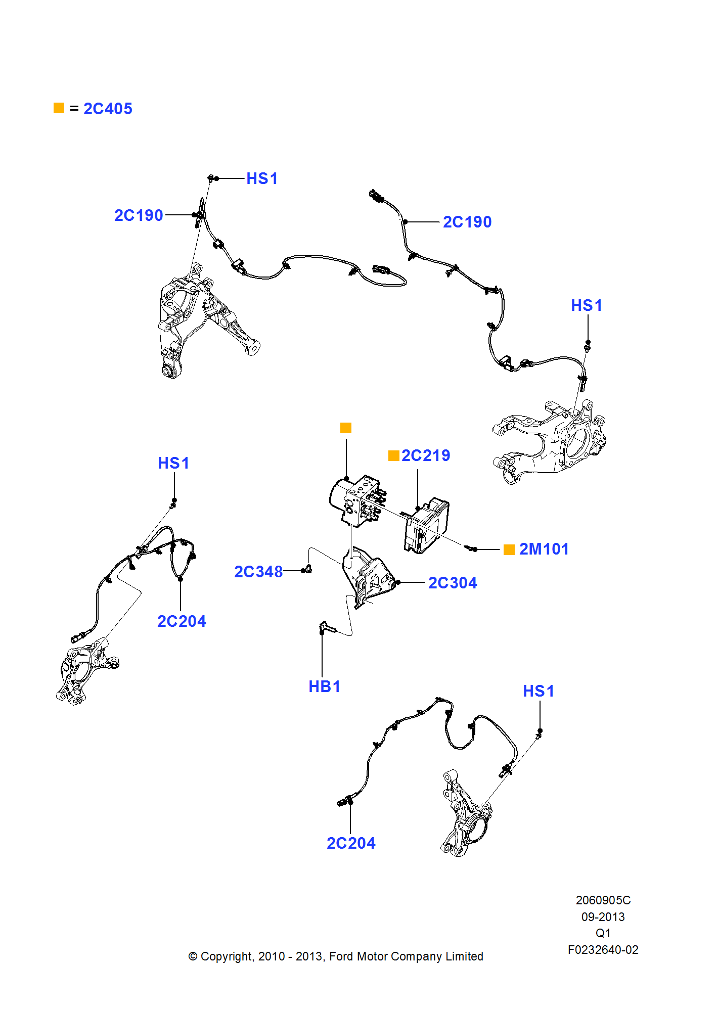 AntiLock Braking System FORD Edge 20072014/MKX 20072015 (TQ1)