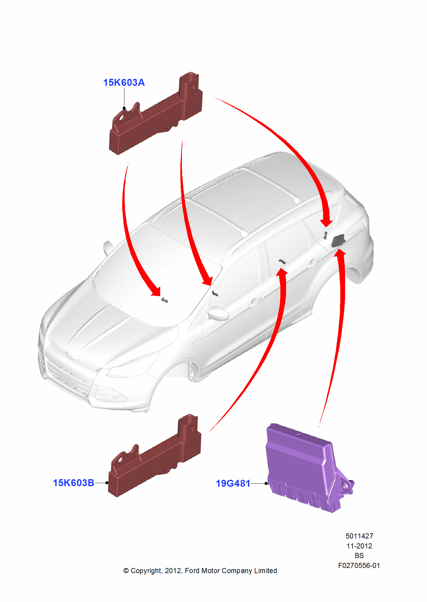 Proximity Entry & Starting System FORD Kuga 2012- (CBS)