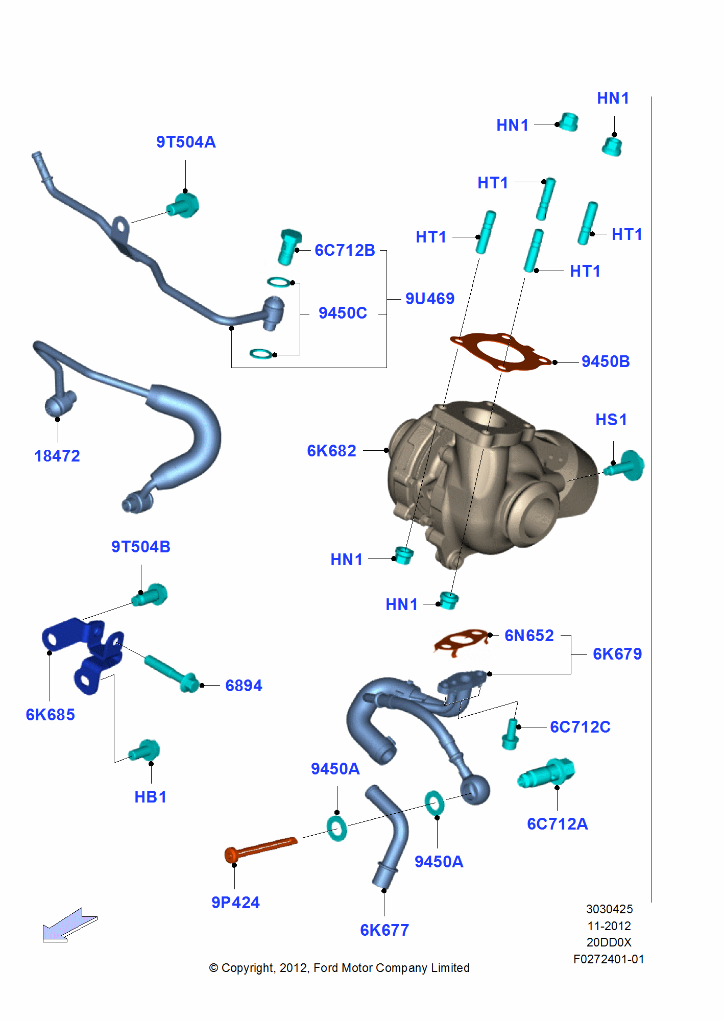 Turbolader FORD Kuga 2012- (CBS)