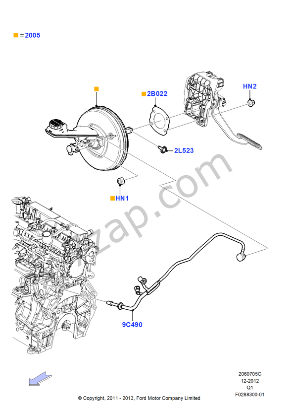 Brake Booster FORD Edge 20072014/MKX 20072015 (TQ1)