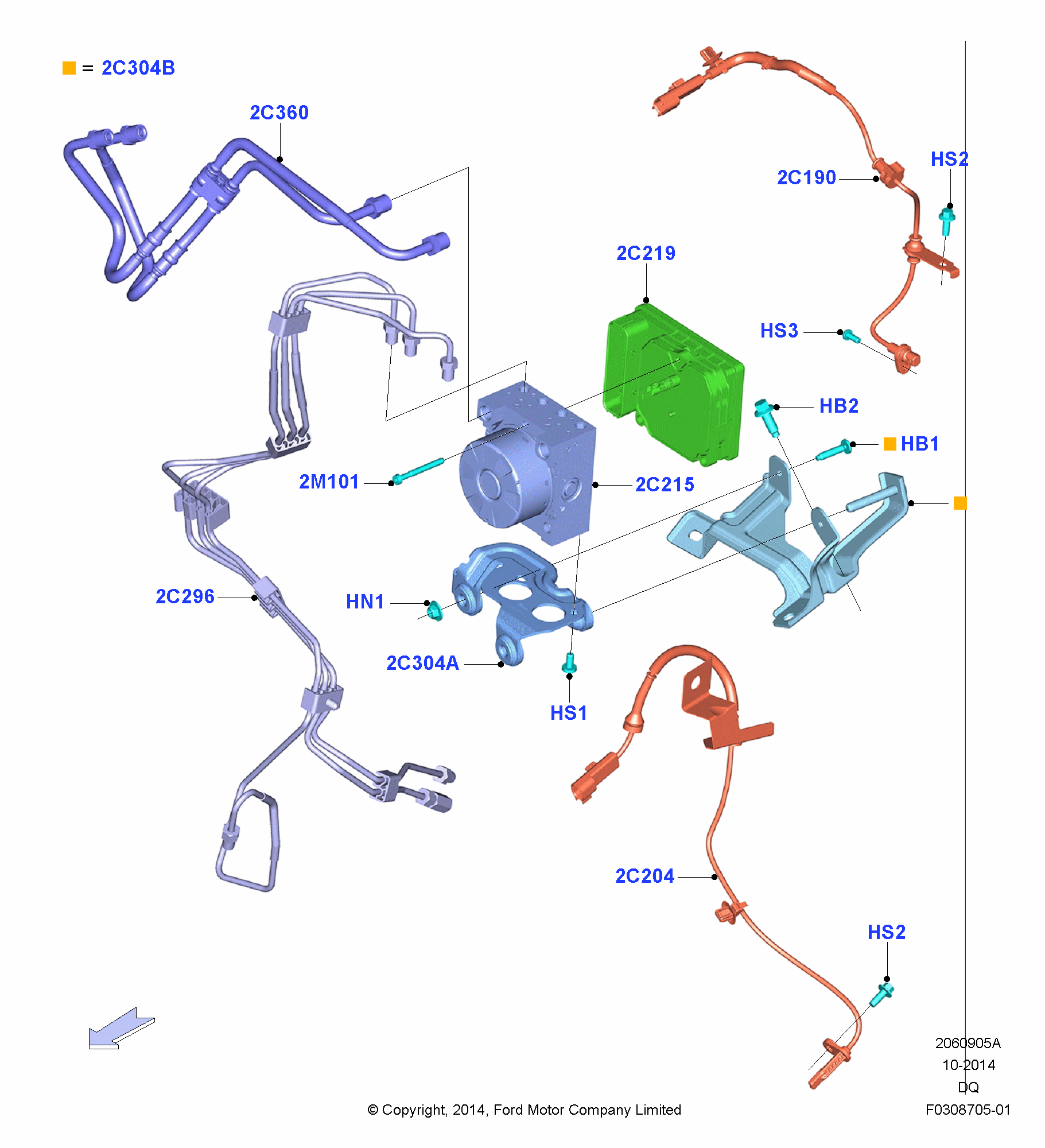 AntiLock Braking System FORD Edge 2015 (CDQ)
