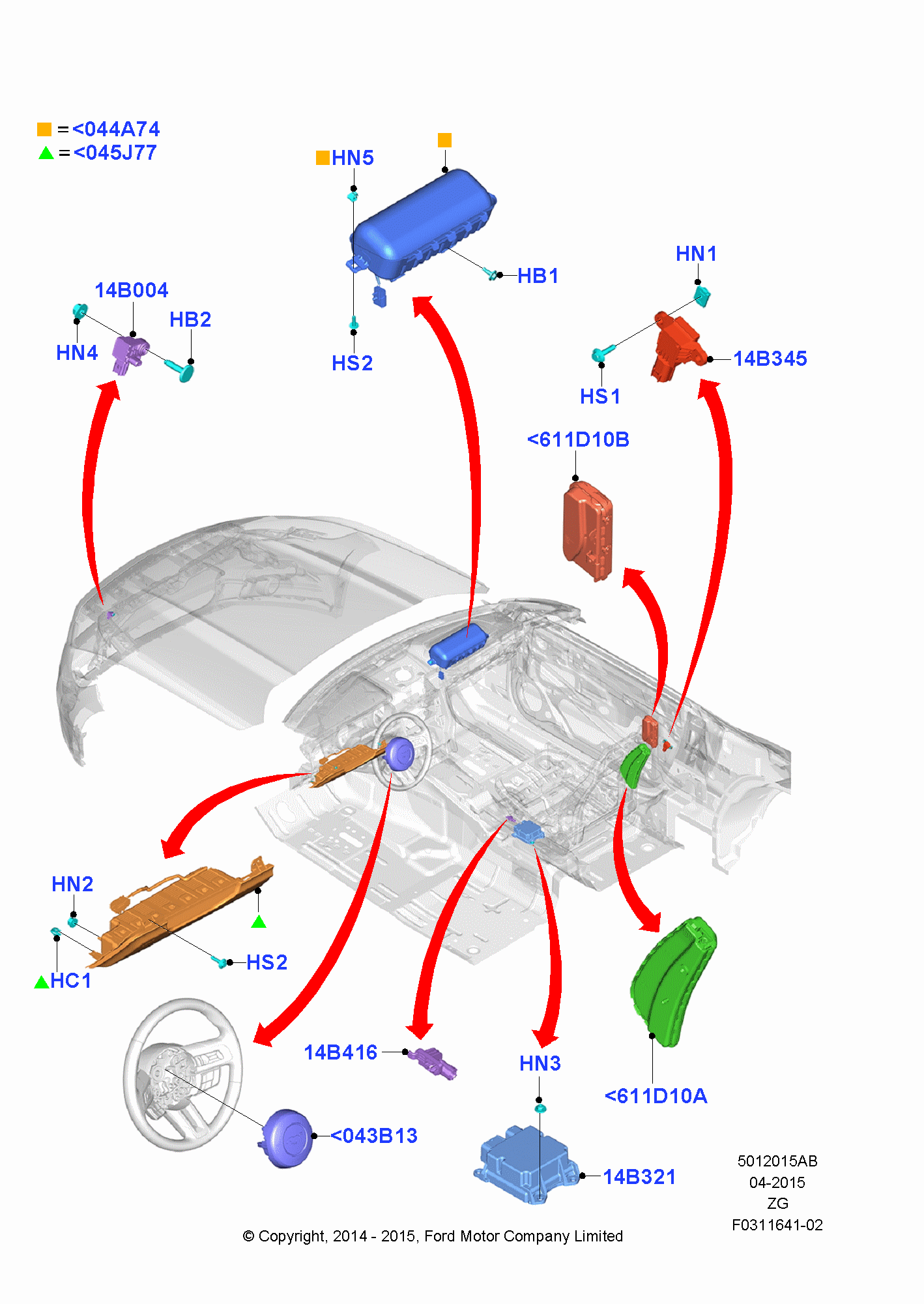 Airbag System FORD Mustang 2015 (CZG)